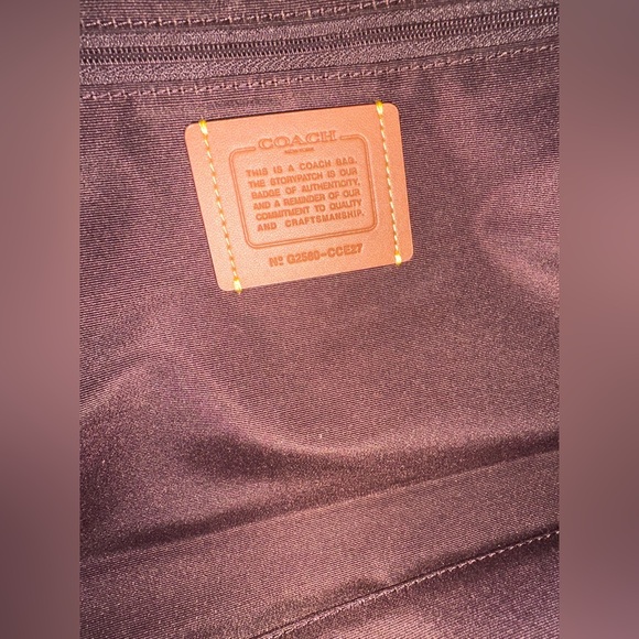 Coach Rowan Large Satchel Bag With Floral Print CCE27  Black/Red - Picture 12 of 13